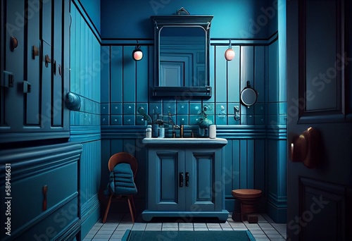 bathroom blue 2. Generative AI