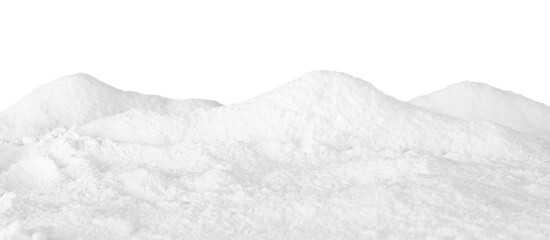 Clean white snow landscape isolated