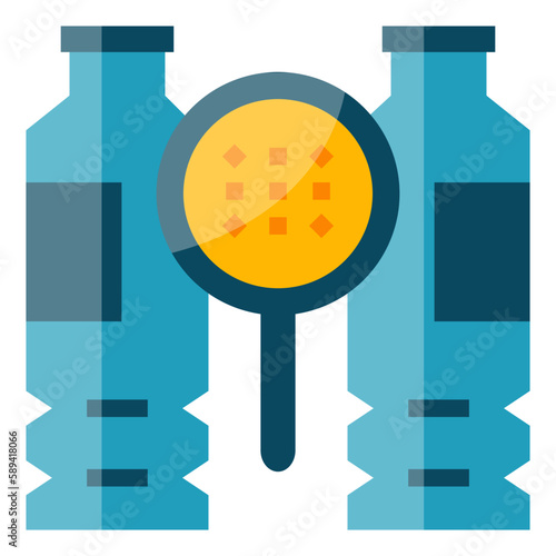 Microplastic flat icon