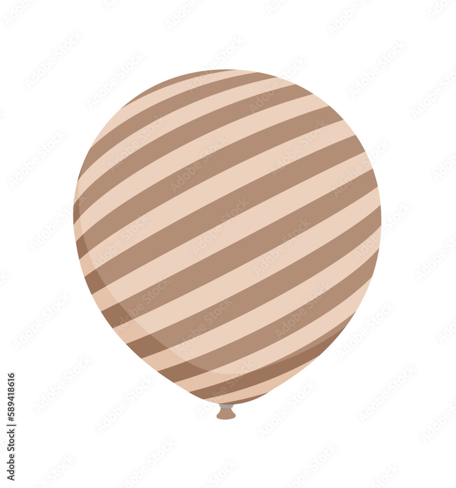 Rubber balloon illustration with simple pattern