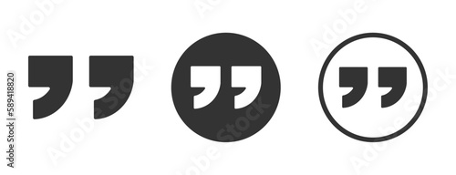 Quote mark vector icons