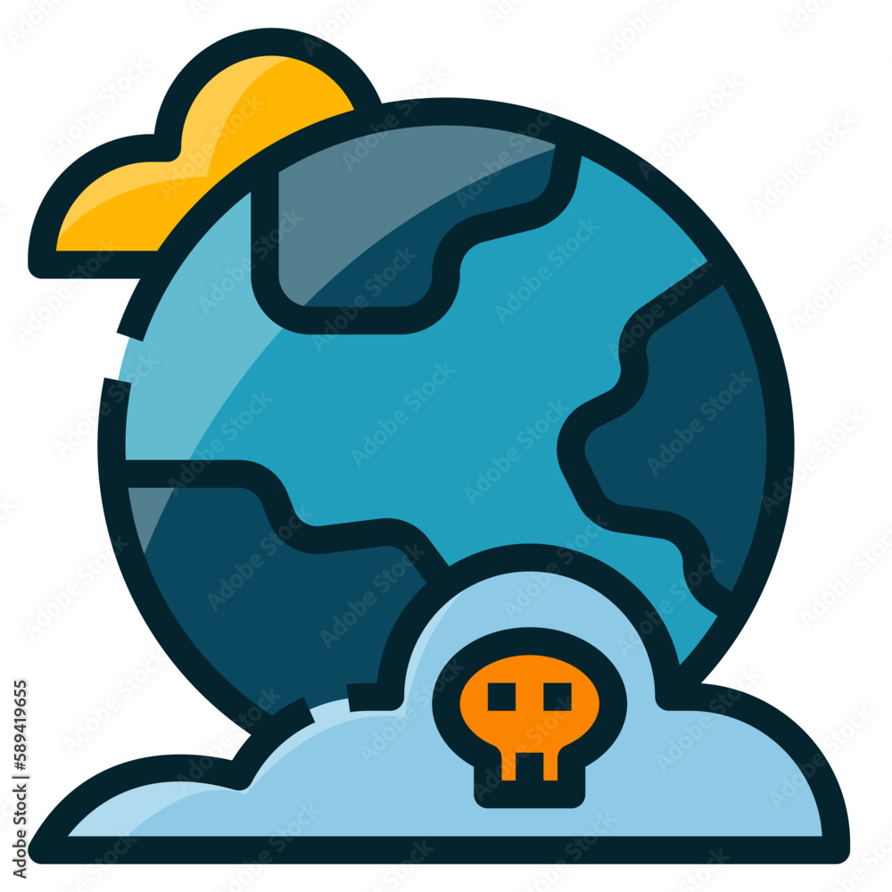 Globe filled outline icon Globe filled outline icon