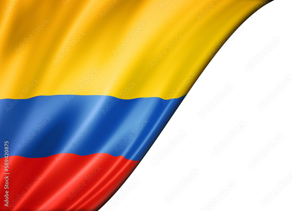 Fototapeta premium Colombian flag isolated on white banner