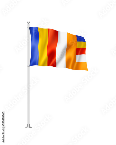 Free Download Buddhism flag isolated on white - GFXLoad