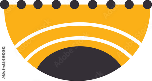 Abstract Round Flower Head