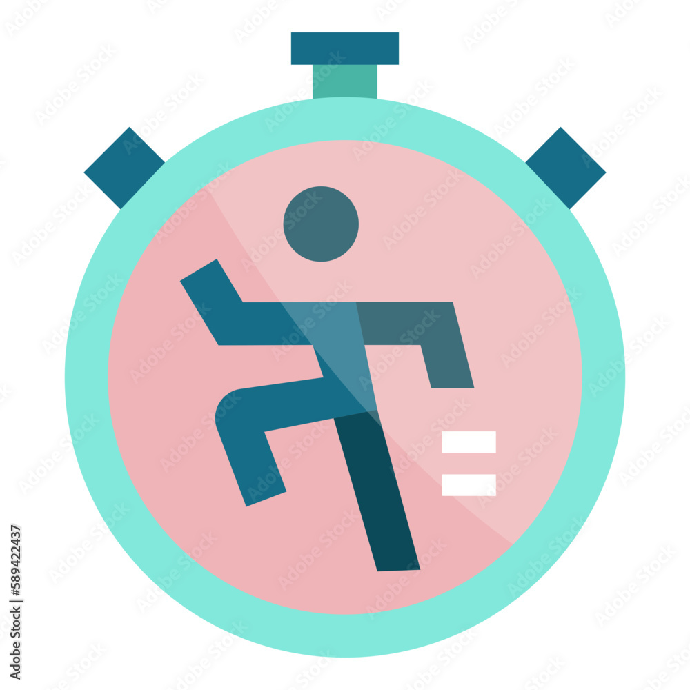 Fototapeta premium Timing flat icon