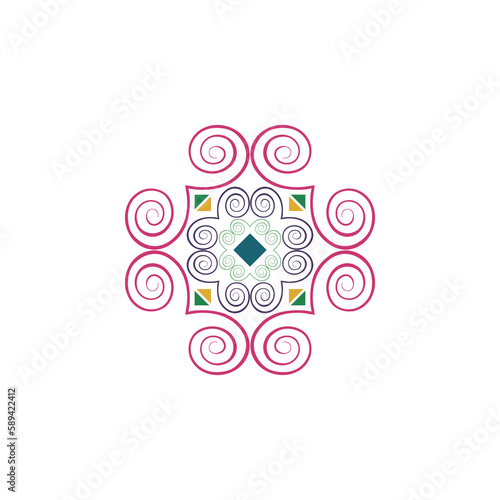 Tableau sur toile Hmong spiral pattern