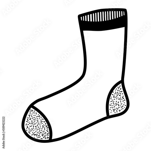 Doodle cute socks illustration 
