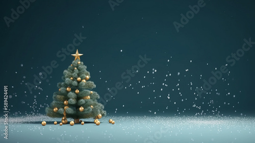 Wallpaper Mural Christmas tree background. Illustration AI Generative. Torontodigital.ca