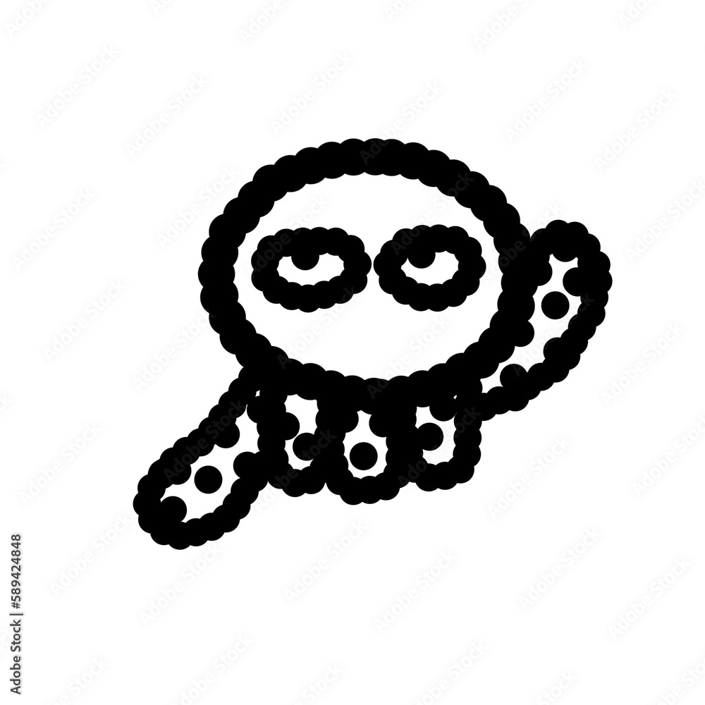 The black and white cartoon character. Deep sea alien squid The black and white cartoon character. Deep sea alien squid