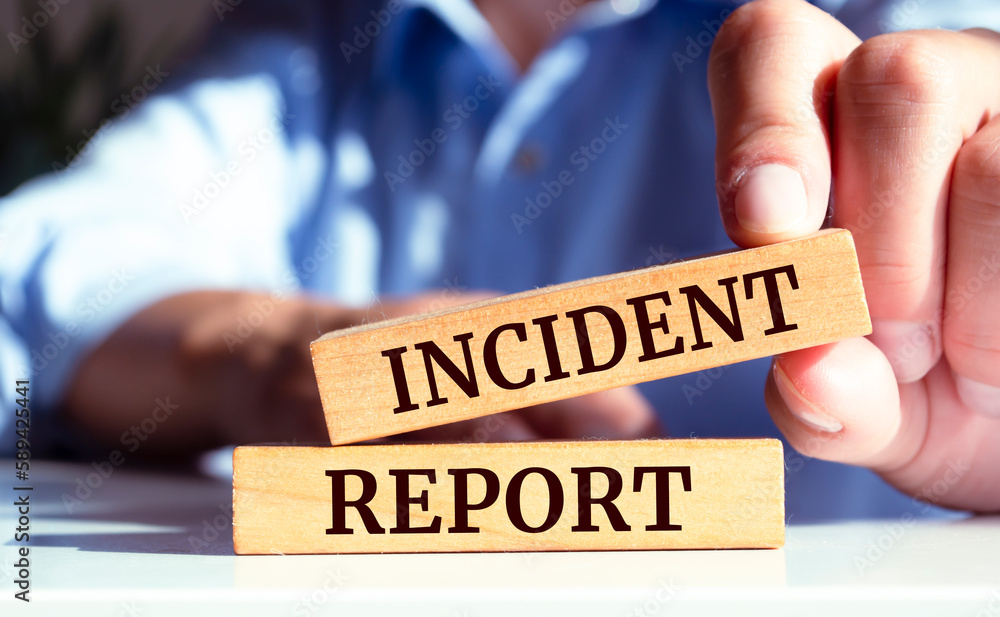 Wooden blocks with words 'Incident report'. Business concept Wooden blocks with words 'Incident report'. Business concept