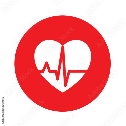 heart cpr medical icon vector design