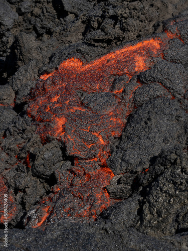 Volcano eruption in Mt. Fagradalsfjall August 2022 