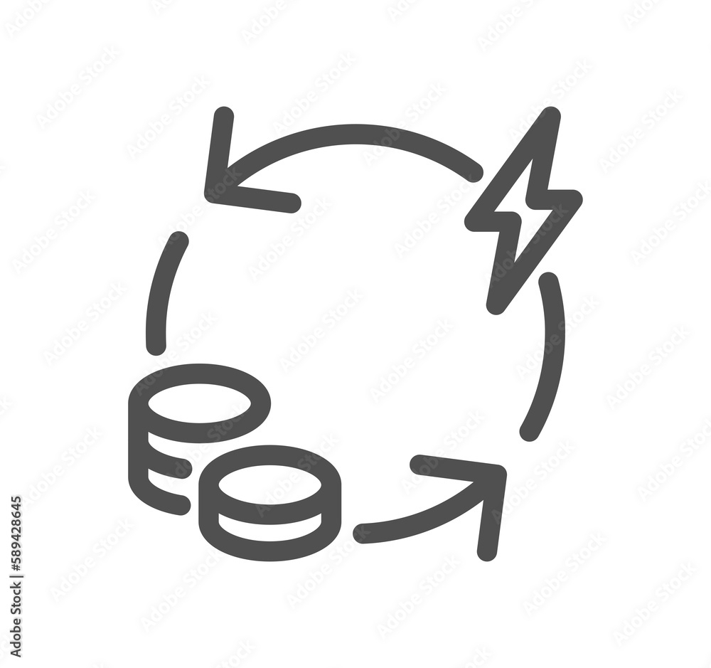 Energy related icon outline and linear symbol.
Energy related icon outline and linear symbol.