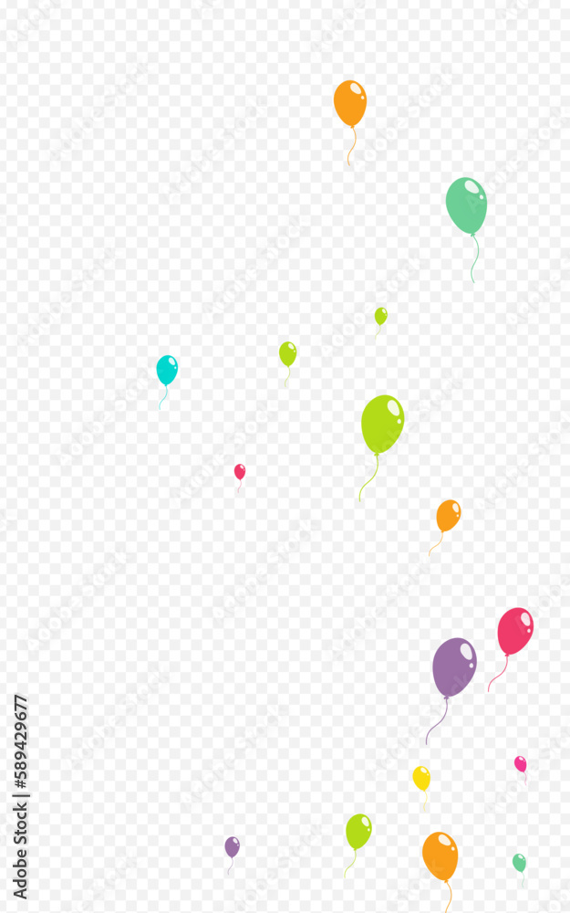 Multicolor Round Ballon Vector Transparent