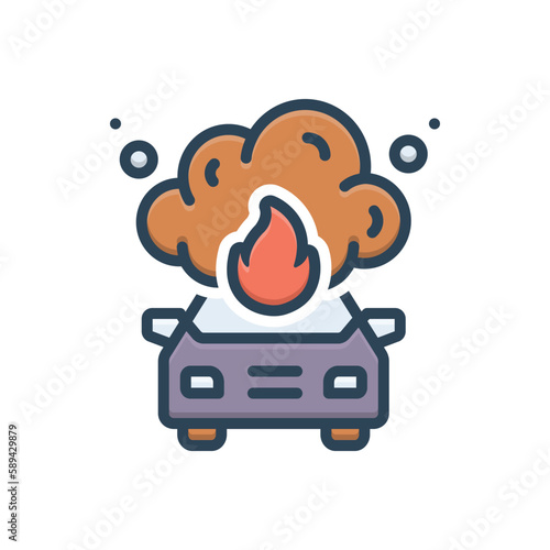 Color illustration icon for extremely