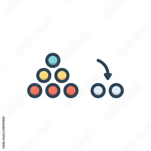 Color illustration icon for few little  photo