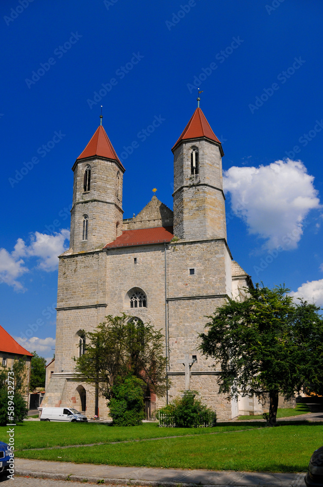 Church of the Assumption of the Blessed Virgin Mary. Lwowek Slaski, Lower Silesian Voivodeship, Poland.