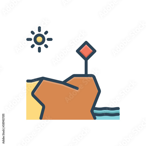 Color illustration icon for ends 