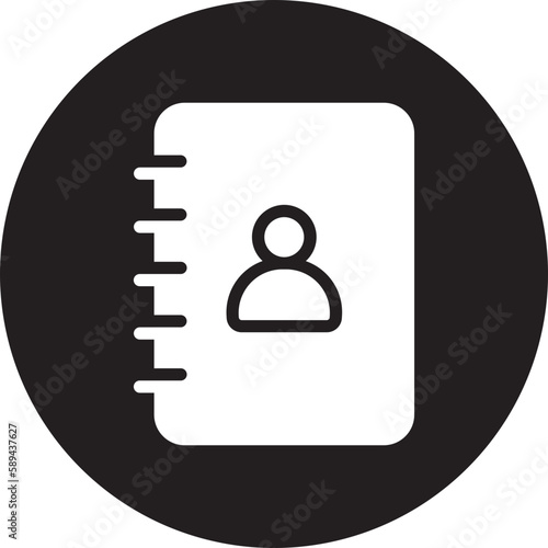 contact book glyph icon