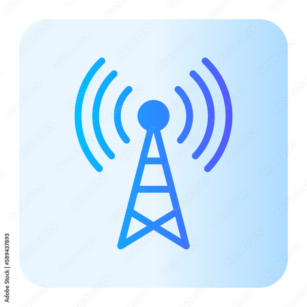 signal tower gradient icon signal tower gradient icon