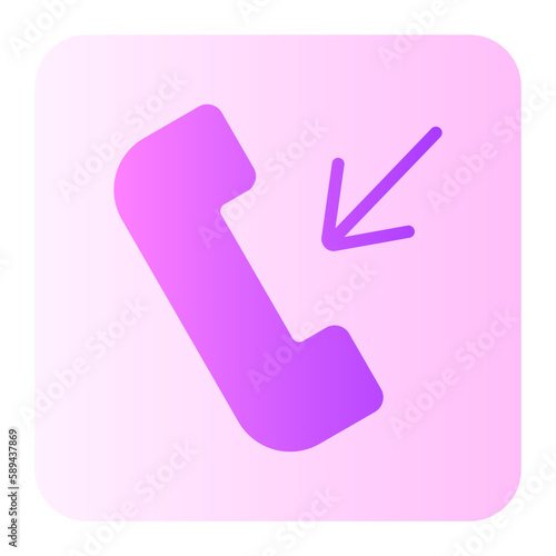 incoming call gradient icon
