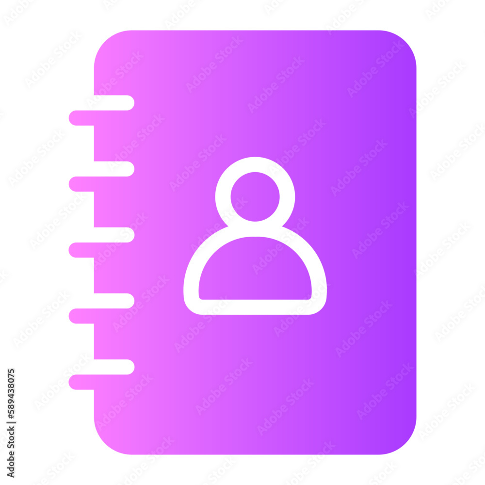 contact book gradient icon contact book gradient icon