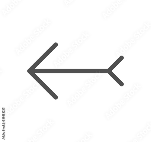 Arrow and navigation icon outline and linear symbol. 