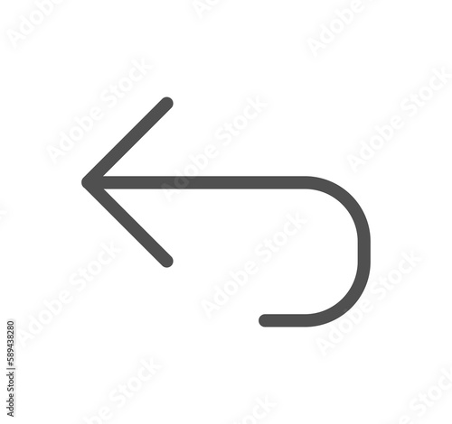 Arrow and navigation icon outline and linear symbol. 