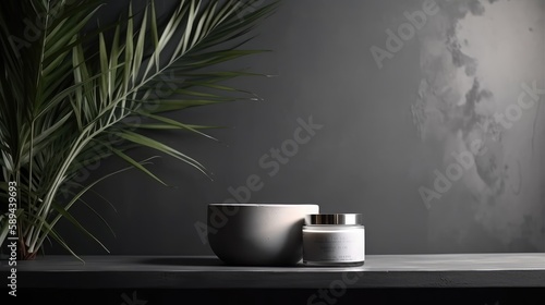 Marble background for presentation of beauty product