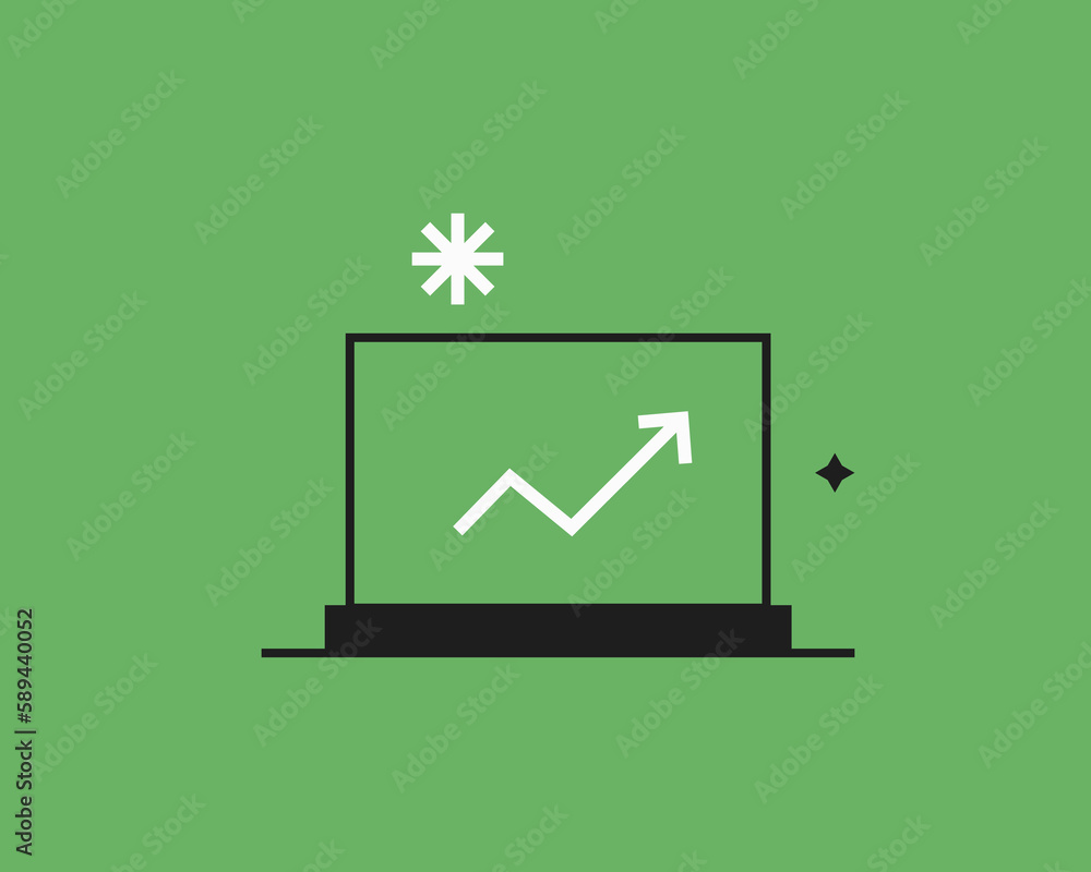 statistics illustration in flat style design. Geometric data analysis vector icon statistics illustration in flat style design. Geometric data analysis vector icon