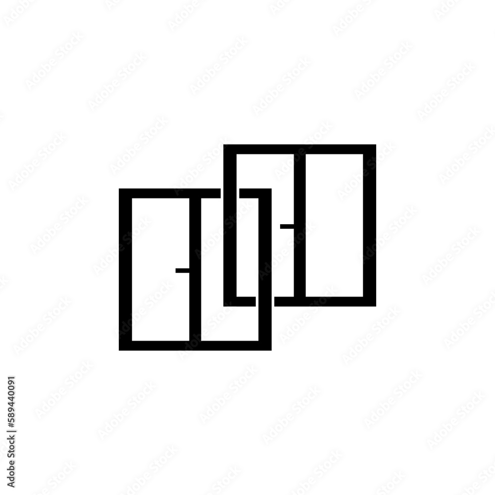 Windows frames icon isolated on transparent background Windows frames icon isolated on transparent background