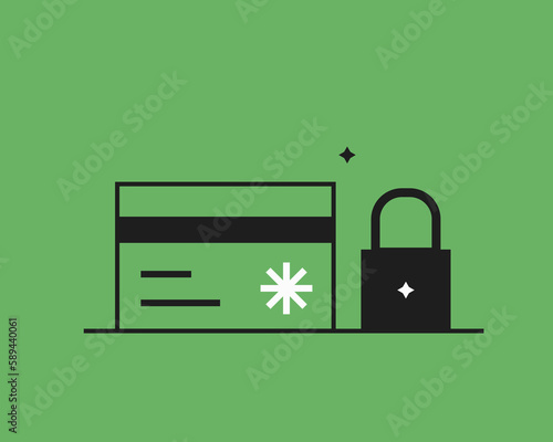 protect money  illustration in flat style design. Geometric safe money vector icon