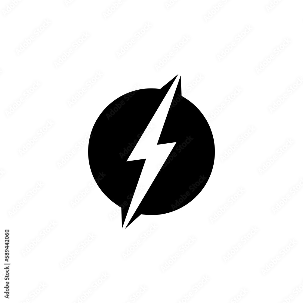 Electric Power Logo Template Design isolated on transparent background Electric Power Logo Template Design isolated on transparent background