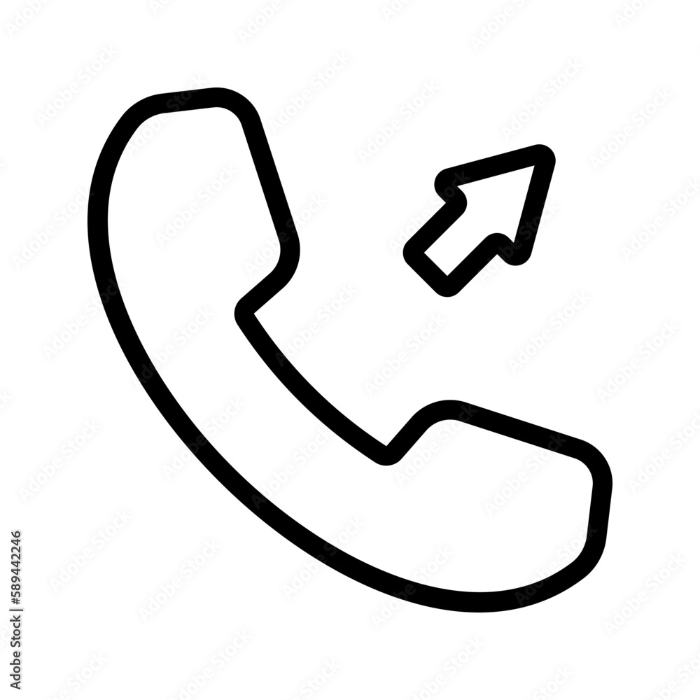 Outgoing Call icon. sign for mobile concept and web design. vector illustration Outgoing Call icon. sign for mobile concept and web design. vector illustration