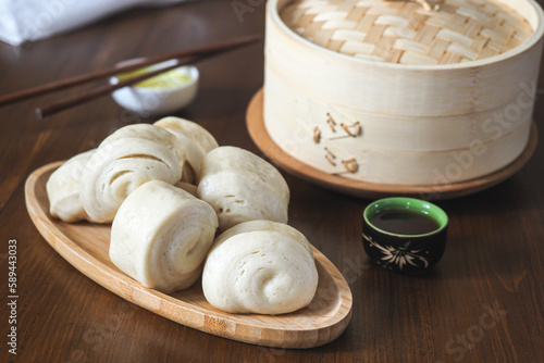 Mantou asian bread photo