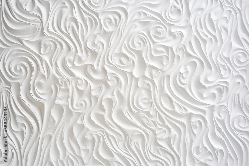 Textured white paper background with waves. Generative AI