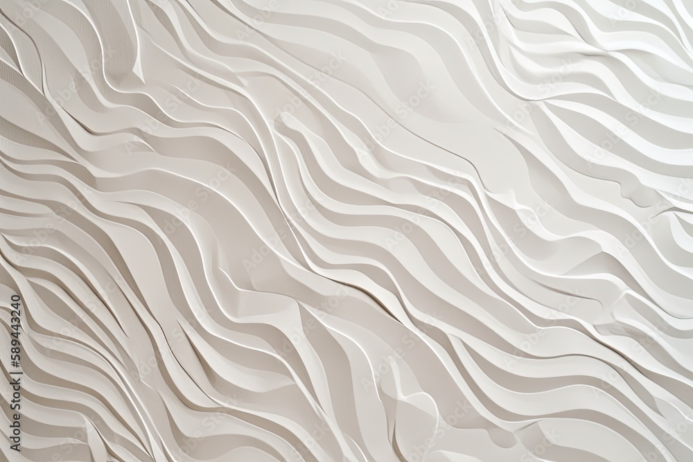 Textured white paper background with waves. Generative AI Textured white paper background with waves. Generative AI