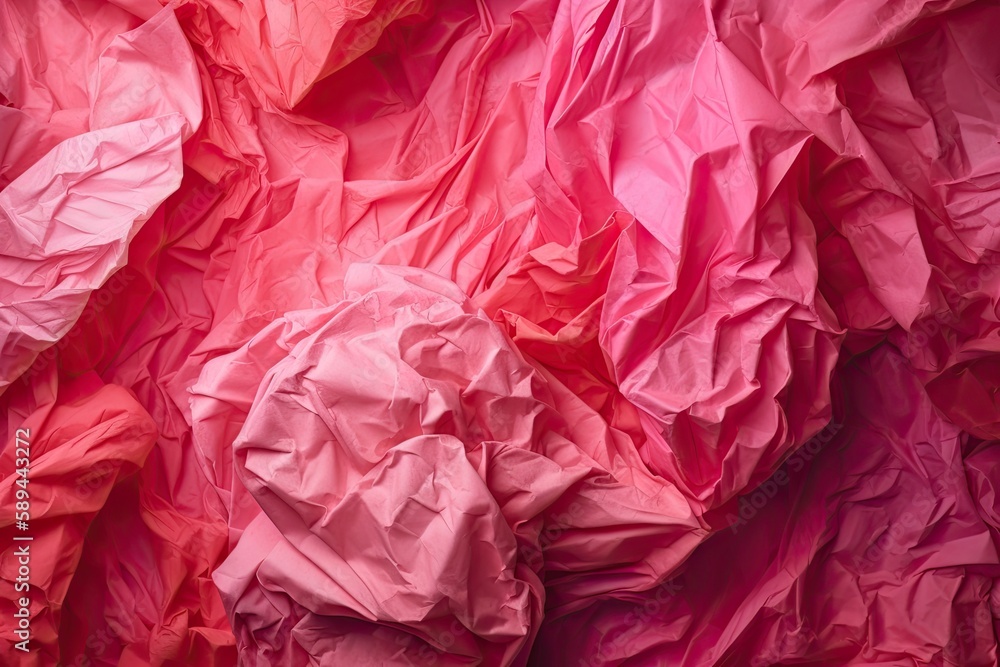 Abstract background of a sheet of colored crumpled paper. Generative AI Abstract background of a sheet of colored crumpled paper. Generative AI
