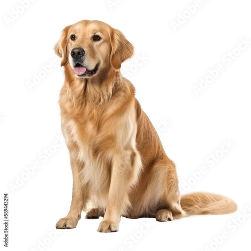 golden retriever isolated on white