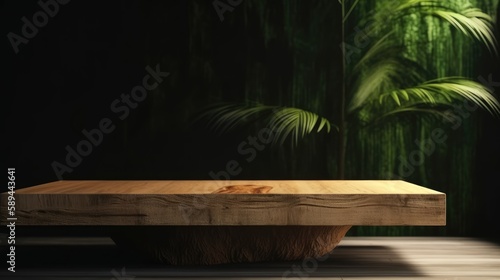 Background table with nature elements  for presentation  of a product © ZEKINDIGITAL