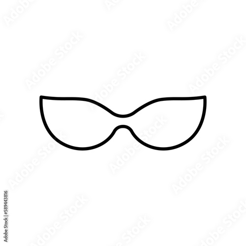 Stylish female sunglasses icon. Vector illustration.