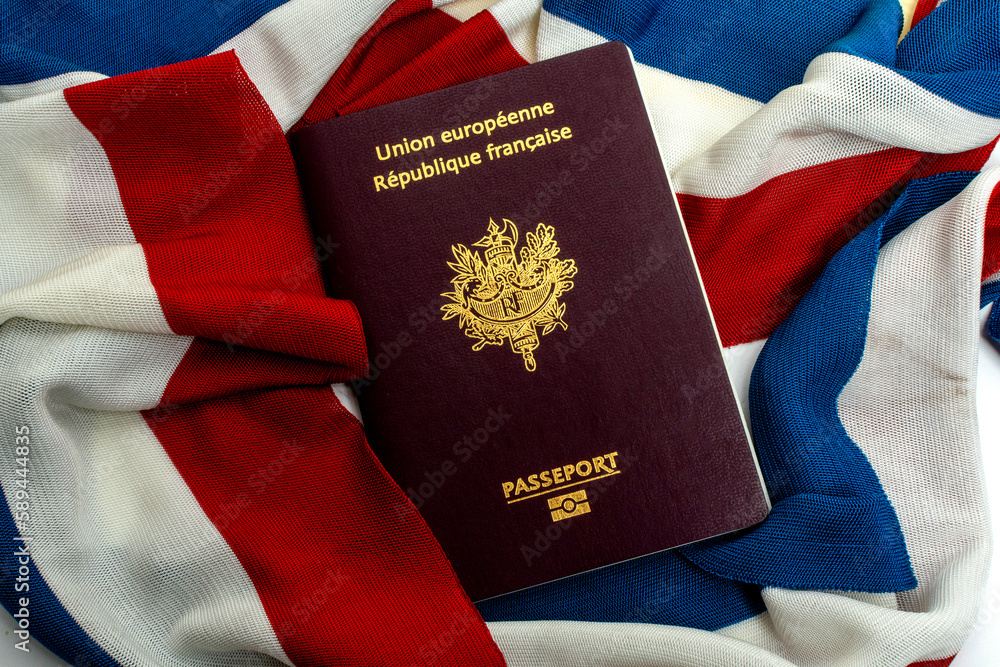 Fototapeta premium Passeport et drapeau français 