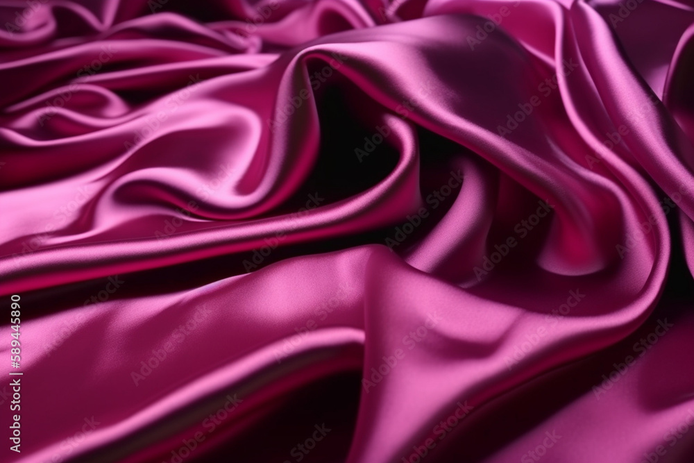 Obraz premium pink silk background Generative AI