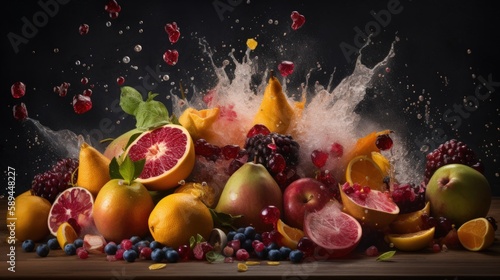 The Art of Nature A Stunning Image of an Explosion of Fresh Fruits