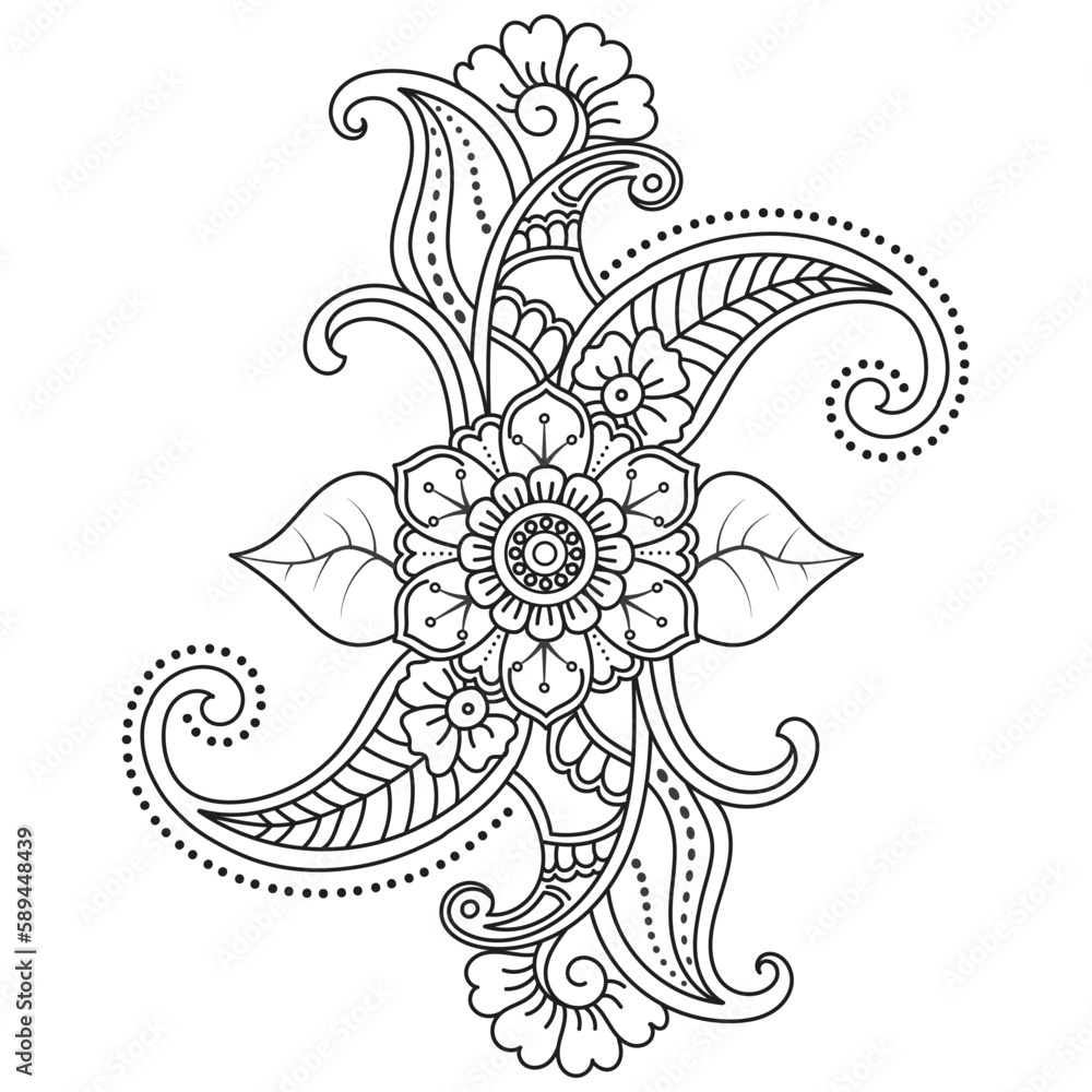 Set of different flower line on white background. Flowers drawing with line-art on white backgrounds. Set of different flower line on white background. Flowers drawing with line-art on white backgrounds.