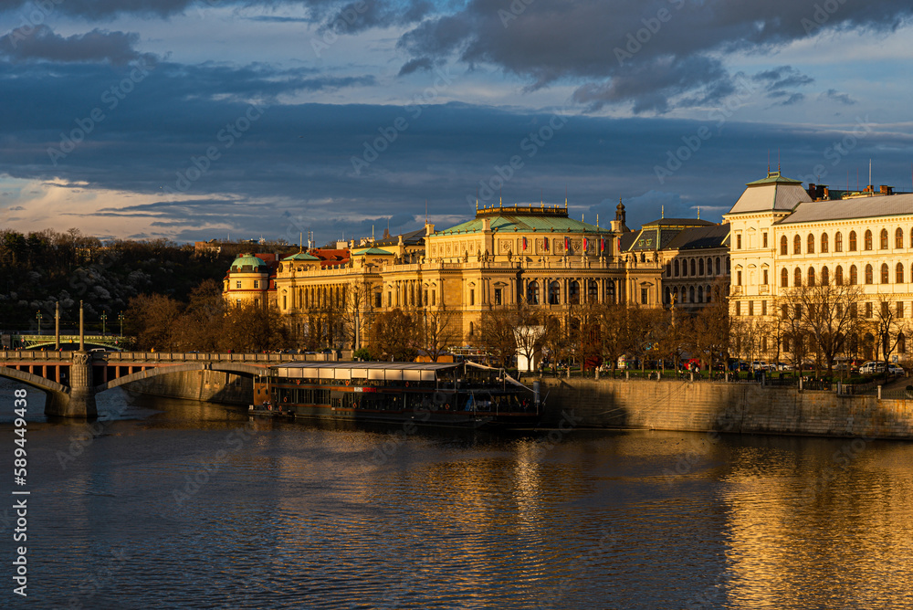 Fototapeta premium Prague Czechia 2023 March: city scape of Prague