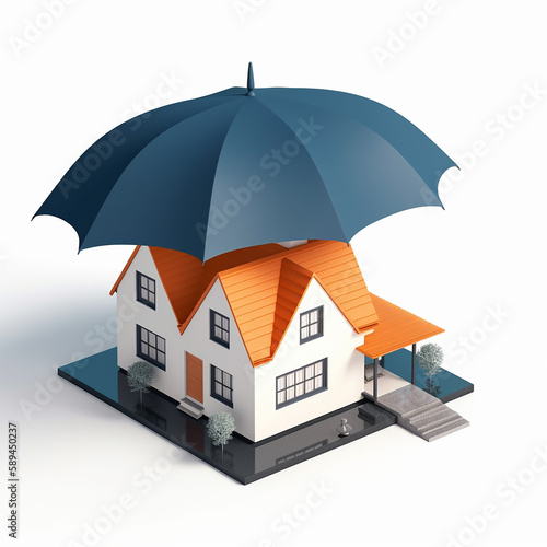 concept of real estate insurance. AI generation..