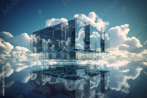Hybrid cloud futuristic