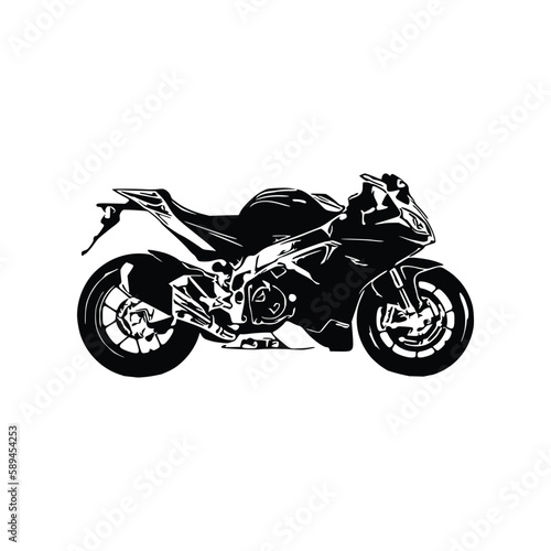 Motorcycle silhouette Vector. Art Vectorizer.